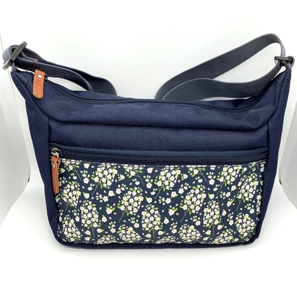 ARDIUM Floral Travel Crossbody Bag Navy Blue Casual Everyday